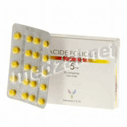 Acide folique CCD 5 mg comprimé LABORATOIRE CCD (FRANCE)