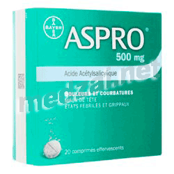 Aspro 500 EFFERVESCENT comprimé BAYER HEALTHCARE (FRANCE)