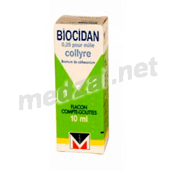 Biocidan 0,25 POUR MILLE collyre MENARINI FRANCE (FRANCE)