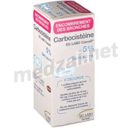 Carbocisteine EG 5 % ADULTES SANS SUCRE solution EG LABO - LABORATOIRES EUROGENERICS (FRANCE)