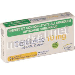 Cetirizine EG 10 mg comprimé EG LABO - LABORATOIRES EUROGENERICS (FRANCE)