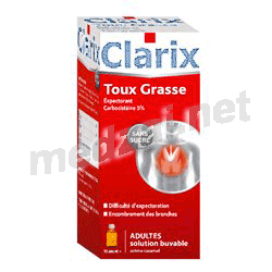 Clarix expectorant carbocisteine 5 % ADULTES SANS SUCRE solution COOPER (FRANCE)