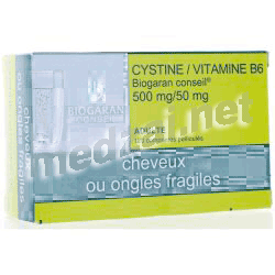 Cystine / vitamine b6 BIOGARAN CONSEIL 500 mg/50 mg comprimé BIOGARAN (FRANCE)