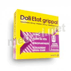 Doli etat grippal paracetamol/vitamine c/pheniramine 500 mg/200 mg/25 mg poudre SANOFI AVENTIS FRANCE (FRANCE)