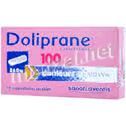 Doliprane 100 mg суппозитории Санофи-Авентис Франс (ФРАНЦИЯ)