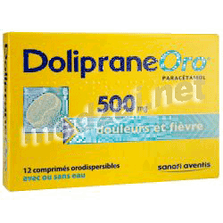 Doliprane ORODOZ 500 mg comprimé SANOFI AVENTIS FRANCE (FRANCE)