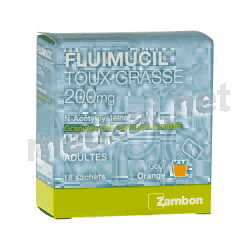 Fluimucil expectorant acetylcysteine 200 mg ADULTES SANS SUCRE granulés ZAMBON FRANCE (FRANCE)