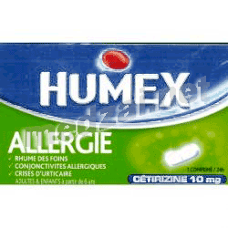 Humex allergie cetirizine 10 mg comprimé LABORATOIRES URGO HEALTHCARE (FRANCE)