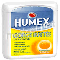 Humex gorge irritee lidocaine  gomme à mâcher LABORATOIRES URGO HEALTHCARE (FRANCE)