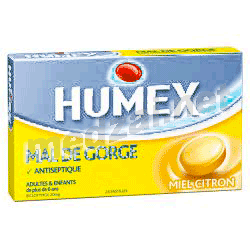 Humex mal de gorge biclotymol 20 mg MIEL CITRON пастилки LABORATOIRES URGO HEALTHCARE (ФРАНЦИЯ)