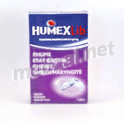 Humexlib paracetamol chlorphenamine 500 mg/4 mg capsule URGO (FRANCE)