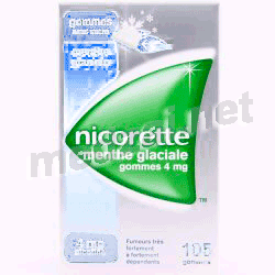 Nicorette MENTHE GLACIALE 4 mg SANS SUCRE gomme à mâcher JOHNSON & JOHNSON SANTE BEAUTE FRANCE (FRANCE)