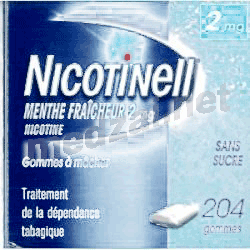 Nicotinell MENTHE FRAICHEUR 2 mg SANS SUCRE gomme à mâcher GLAXOSMITHKLINE SANTE GRAND PUBLIC (FRANCE)