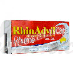 Rhinadvilcaps rhume ibuprofene/pseudoephedrine 200 mg/30 mg capsule PFIZER SANTE FAMILIALE (FRANCE)