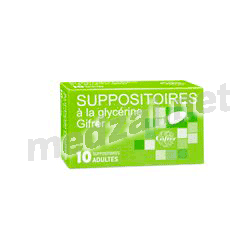 Suppositoires a la glycerine GIFRER ADULTES suppositoire GIFRER BARBEZAT (FRANCE)