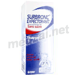 Surbronc expectorant ambroxol SANS SUCRE solution SANOFI AVENTIS FRANCE (FRANCE)