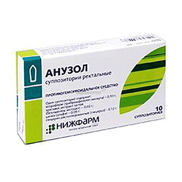 Anusol  suppositoire АО "Нижфарм" (Fédération de Russie)