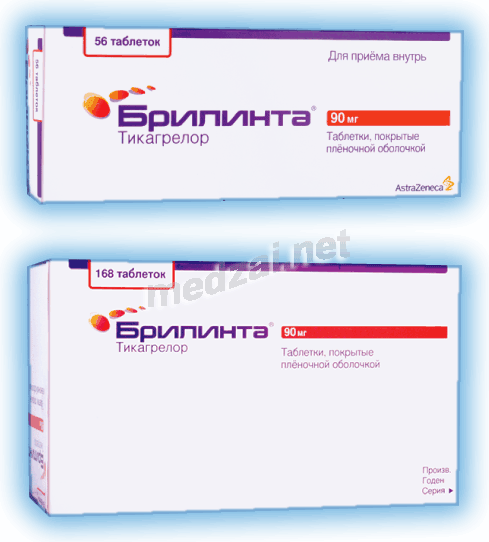 Brilinta<sup>®</sup>  comprimé ASTRAZENECA AB (SUÈDE)