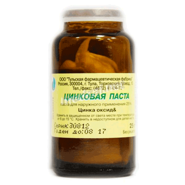 Zinc pasta  pâte ООО "Тульская фармацевтическая фабрика" (Fédération de Russie)