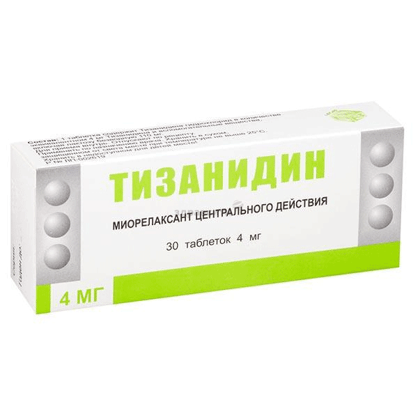 Tizanidine -Тева comprimé TEVA Pharmaceutical Industries (Israël)