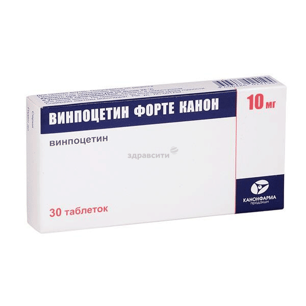 Vinpocetine форте Канон comprimé Canonpharma Production, JSC (Fédération de Russie)