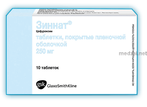 Зиннат  таблетки ЗАО "ГлаксоСмитКляйн Трейдинг" (Россия)